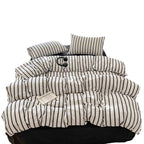 Striped Washed Cotton Bedding Set - Soft Breathable Comfort Set