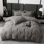 Thickened Ruffled Korean Style Brushed Microfiber Bedding Duvet Cover Set