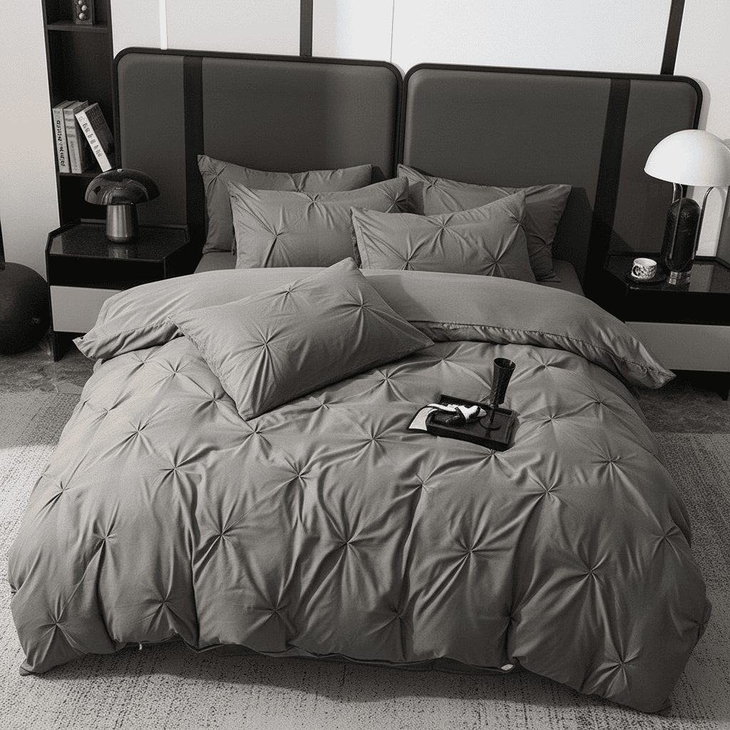 Thickened Ruffled Korean Style Brushed Microfiber Bedding Duvet Cover Set