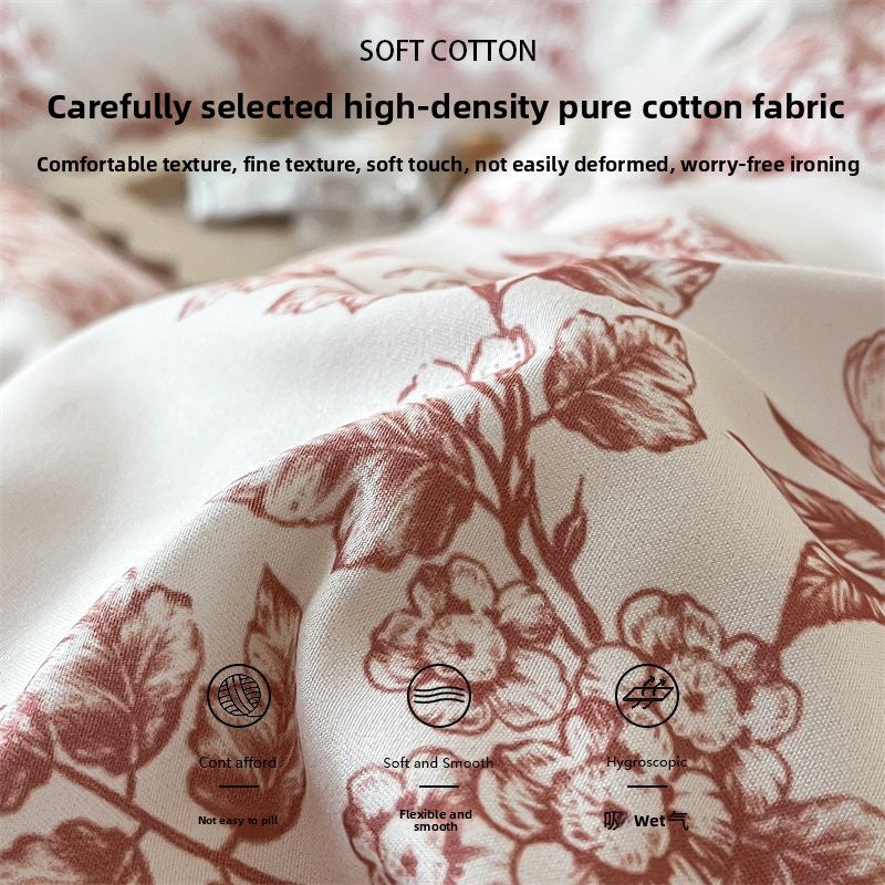 Cotton Bedding Set - Soft Breathable Premium 4-Piece Bed Sheet Set