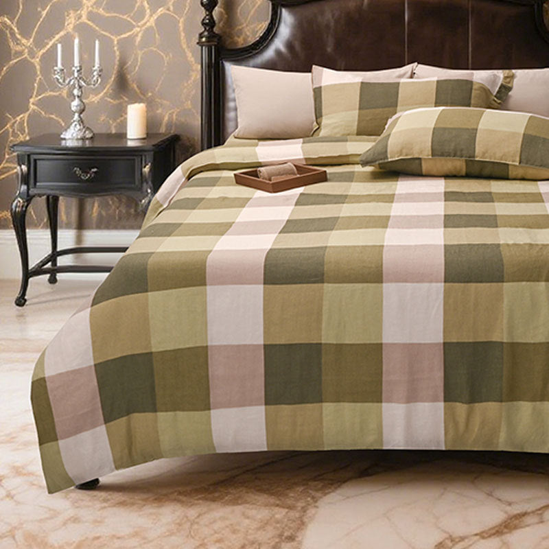 100% French Linen 4 Piece Duvet Cover Set - Luxury Washed Linen Bedding with Fitted Sheet