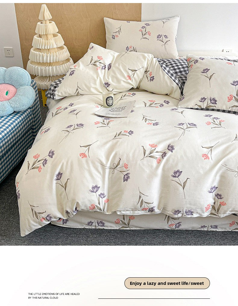 Cotton Bedding Set - Soft Breathable Premium 4-Piece Bed Sheet Set